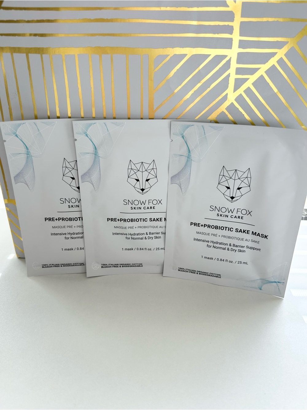 ✨ Snow Fox Pre Probiotic Sake Mask Set 3 Pack New ✨
